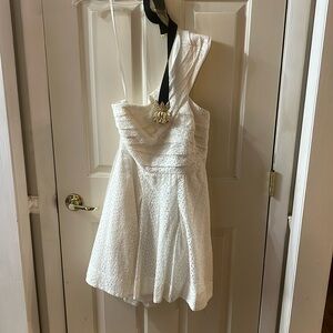 BCBG Max White Eyelet Dress